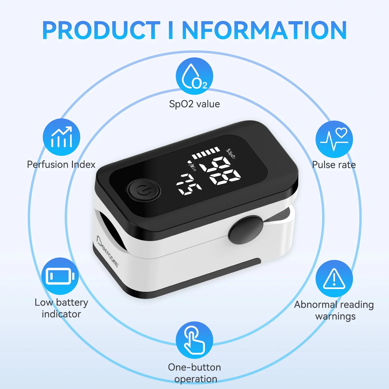Berrcom Pulse Oximeter AOJ-70C